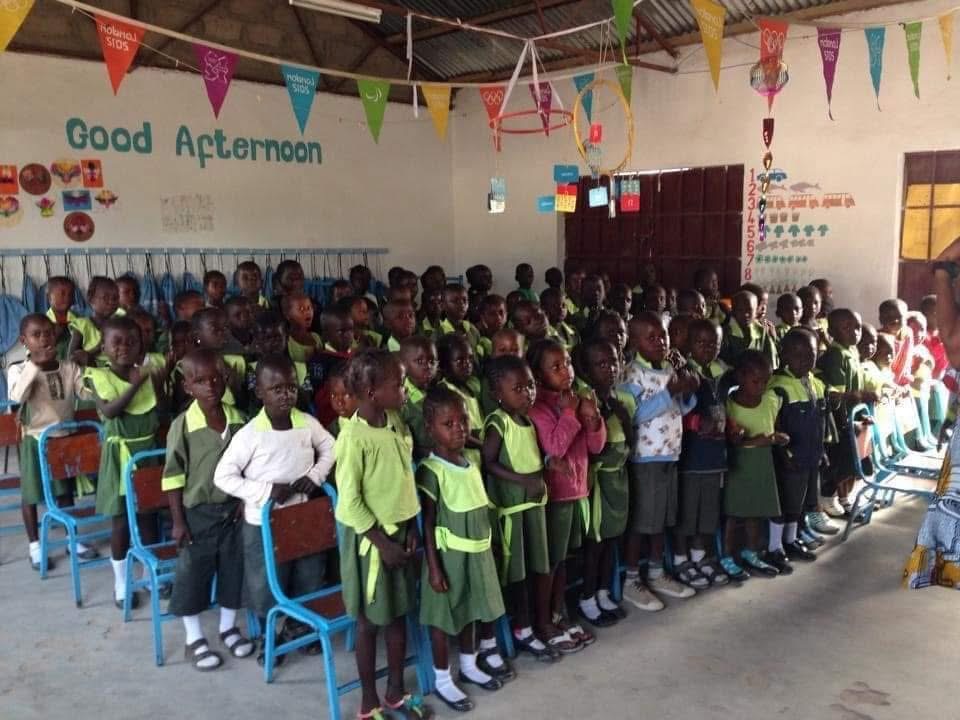 Children learning at BACE school in rural Gambia